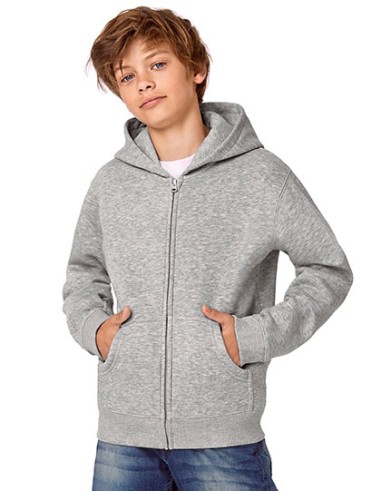BetC-WK682-Kids Hooded Full Zip Sweat